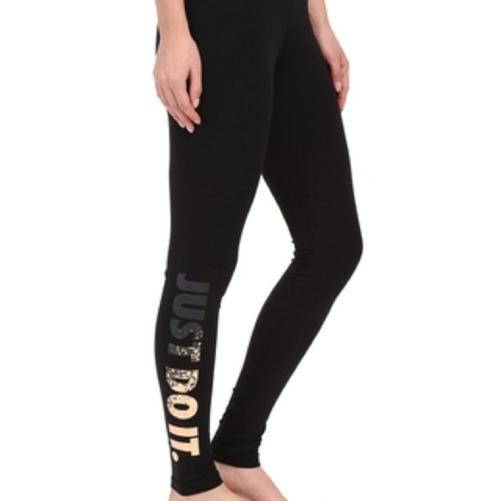 Nike Leg-A-See Just do it Black Metallic Leggings